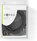Stereo-Audiokabel | 2x RCA Male - 2x RCA Male | m | Antraciet - afbeelding 10