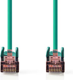 CAT6 Netwerkkabel - RJ45 Male - RJ45 Male - S/FTP - 10.0 m - Rond - LSZH - Groen - Polybag - afbeelding 1