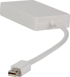 Nedis Mini DisplayPort-Kabel - DisplayPort 1.2 - Mini-DisplayPort Male - DVI-D 24+1-Pins Female / HDMI Input / VGA Female 15p - 21.6 Gbps - Vernikkeld - 0.20 m - Rond - PVC - Wit - Polybag - afbeelding 6