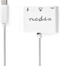 Nedis USB Multi-Port Adapter - USB 3.2 Gen 1 - USB-C Male - HDMI Output / USB-A Female / USB-C Female - 5 Gbps - 0.20 m - Rond - Vernikkeld - PVC - Wit - Polybag - afbeelding 1