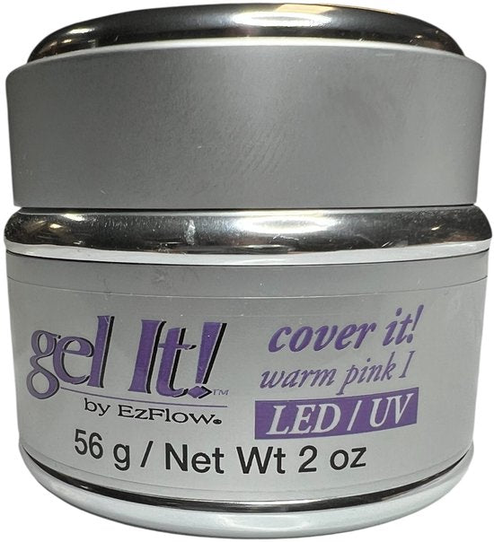 EzFlow Gel It! Cover it! Warm Pink I Nagelgel LED / UV 56 gr - afbeelding 1