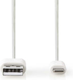 Nedis Lightning Kabel - USB 2.0 - Apple Lightning 8-Pins - USB-A Male - 480 Mbps - Verguld - 2.00 m - Rond - PVC - Grijs / Wit - Doos - afbeelding 2