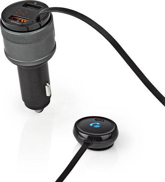 Nedis FM-Audiotransmitter voor Auto - Gefixeerd - Handsfree bellen - 0.8 " - LED-Scherm - Bluetooth - QC 3.0 / 5.0 V DC / 1.0 A - Snelladen - Google Assistant / Siri - Zwart - afbeelding 11
