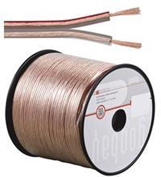 Goobay Luidspreker kabel (CU koper) - 2x 1,50mm² / transparant - 100 meter - afbeelding 8