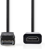 Nedis DisplayPort-Kabel - DisplayPort Male - HDMI Output - 1080p - Vernikkeld - 0.20 m - Rond - PVC - Zwart - Envelop - afbeelding 7