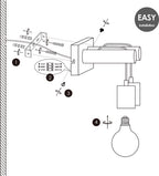 Home Sweet Home - Landelijke Wandlamp Billy - Muurlamp gemaakt van hout - Zwart - 29/20/22cm - wandlamp geschikt voor woonkamer, slaapkamer- - afbeelding 7