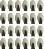 Zelfklevende Ovale Ophanghaken RVS - 24 stuks - afbeelding 1