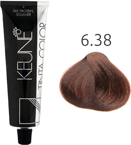 Keune - Tinta Color - 6.38 Donker Hazelnoot Blond - 60 ml - afbeelding 2