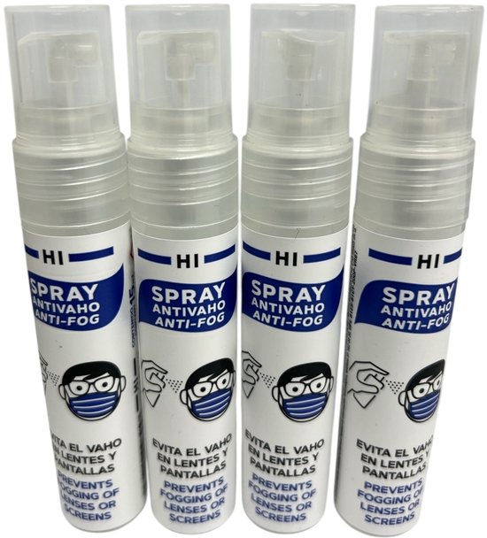 4 x Anti Fog spray 15 ml Voorkomt het Beslaan van Condens op Bril/ Sherm etc - afbeelding 2