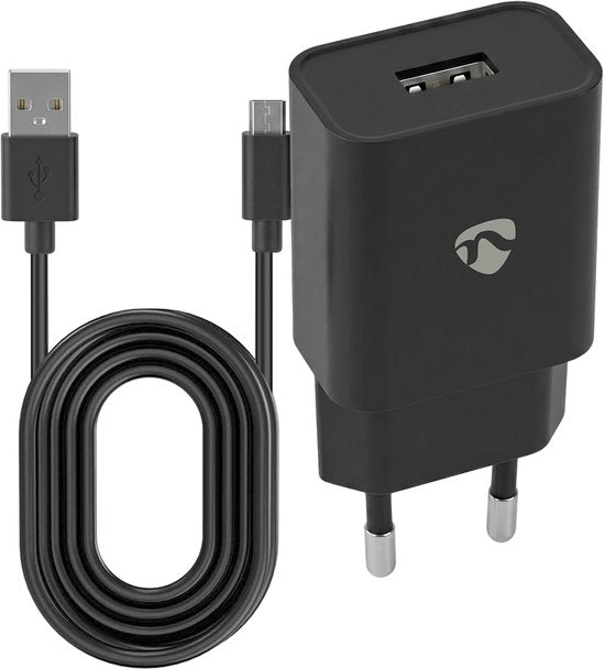 Nedis Oplader - 12 W - 1x 2.1 A - Outputs: 1 - USB-A - Micro-USB - 1.00 m - Single Voltage Output - Zwart - afbeelding 11