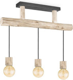 Home Sweet Home - Landelijke Hanglamp Billy - geschikt voor E27 LED lichtbron - 3 lichts hanglamp gemaakt van Hout - 60/18/127cm - Pendellamp - afbeelding 1