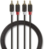 Nedis Stereo-Audiokabel - 2x RCA Male - 2x RCA Male - m - Rond - Doos - afbeelding 24