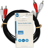 Nedis Stereo-Audiokabel - 2x RCA Male - 2x RCA Male - Vernikkeld - m - Rond - Zwart - afbeelding 27