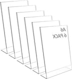 Dailygoods - A6 Tafelstandaard Set van 6 Stuks - Transparant Acryl voor Presentaties - afbeelding 6