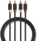 Nedis Stereo-Audiokabel - 2x RCA Male - 2x RCA Male - m - Rond - Doos - afbeelding 55