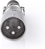 Nedis XLR-Connector - Recht - Male - Vernikkeld - Solderen - Diameter kabelinvoer: 7.0 mm - Metaal - Zilver - 25 Stuks - Envelop - afbeelding 3