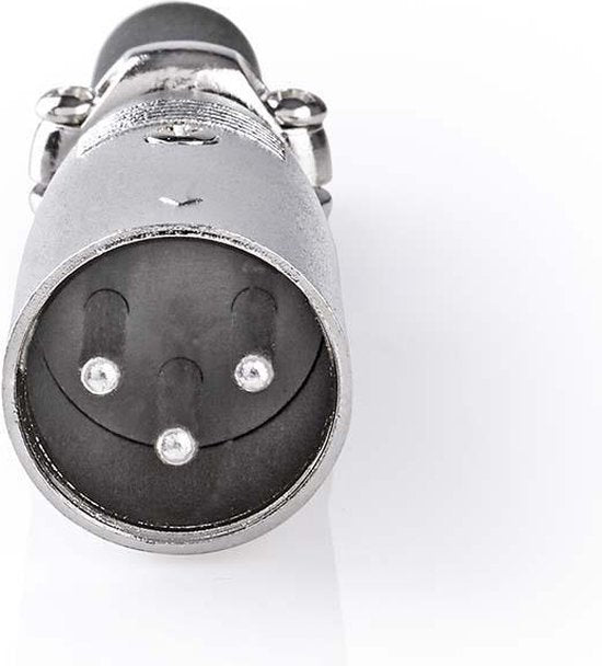 Nedis XLR-Connector - Recht - Male - Vernikkeld - Solderen - Diameter kabelinvoer: 7.0 mm - Metaal - Zilver - 25 Stuks - Envelop - afbeelding 3