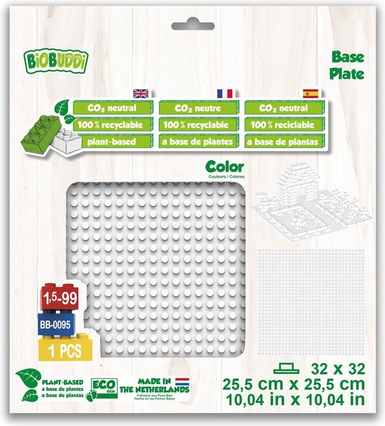 Biobuddi Basisplaten 32x32 basisplaat wit BB-0095 Snow white - afbeelding 2