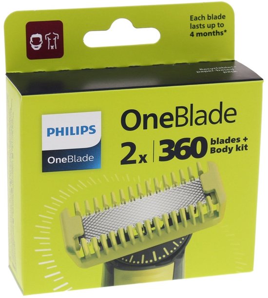 Philips OneBlade 360 Blade Body Kit - Vervangmesjes Body Kit - 2 stuks - QP624/50 - afbeelding 14