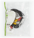 Composite Video Cable | 3x RCA Male - 3x RCA Female | m | Black - afbeelding 2