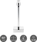 Home Sweet Home - Moderne tafellamp voet Gomez voor lampenkap - chroom - 12.5/12.5/39cm - gemaakt van Metaal - geschikt voor E27 LED lichtbron - - afbeelding 2