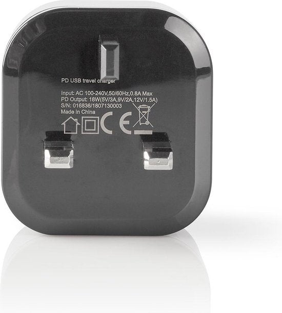 Nedis Oplader | 3,0 A Usb-c™ - Voeding 18 W | Zwart - afbeelding 6