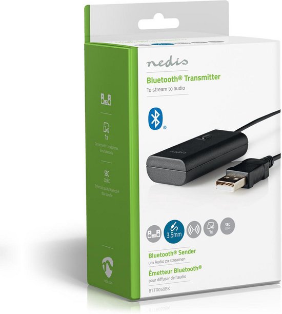Nedis Bluetooth-Zender - Input: 1x AUX / 1x USB - SBC - Maximaal 1 Apparaat - Zwart - afbeelding 8