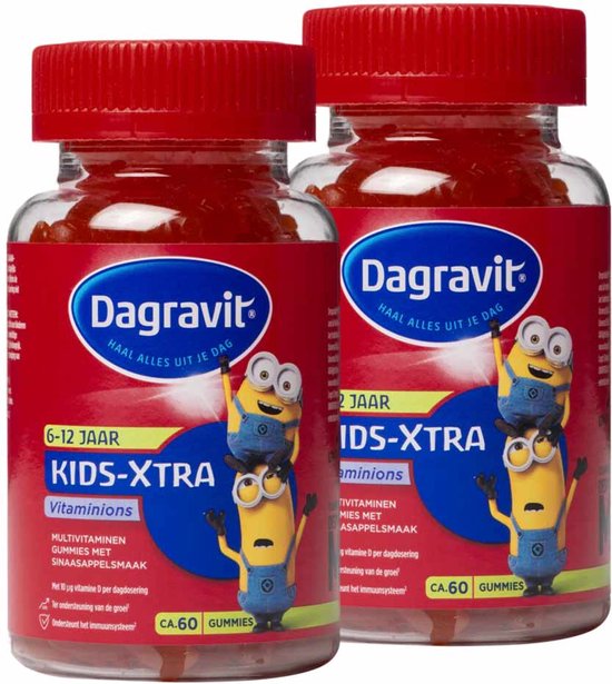Dagravit Kids-Xtra Vitaminions Multivitaminen 6-12 jaar - 2 x 60 gummies - Voordeelverpakking - afbeelding 8