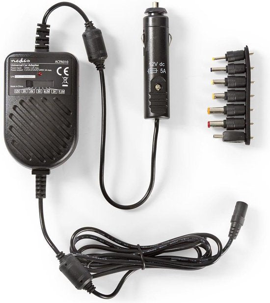 Nedis Universele AC-Stroomadapter - 36 W - 0 - 12 V DC - 1.20 m - 5.0 A - 7 plug(s) - Zwart - afbeelding 6