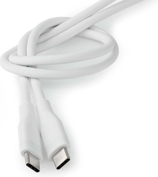 Nedis USB-Kabel - USB 2.0 - USB-C Male - USB-C Male - 60 W - 480 Mbps - Vernikkeld - 1.50 m - Rond - Silicone - Wit - Doos - afbeelding 4