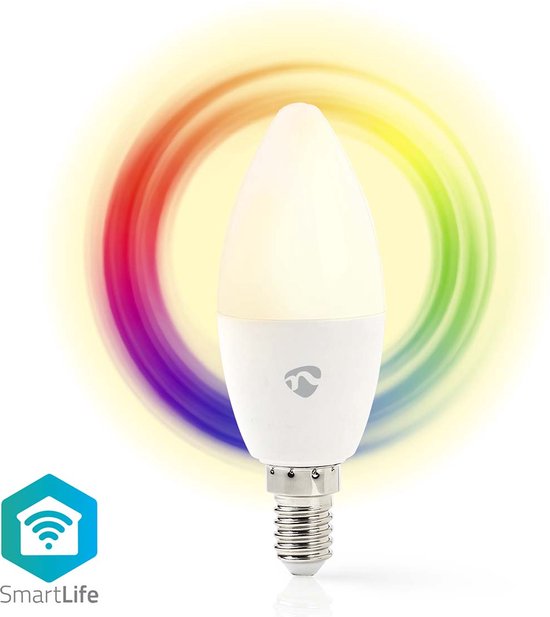 Nedis SmartLife Multicolour Lamp - Wi-Fi - E14 - 470 lm - 4.90 W - RGB / Warm tot Koel Wit - 2700 - 6500 - Android / IOS - Kaars - 1 Stuks - afbeelding 8