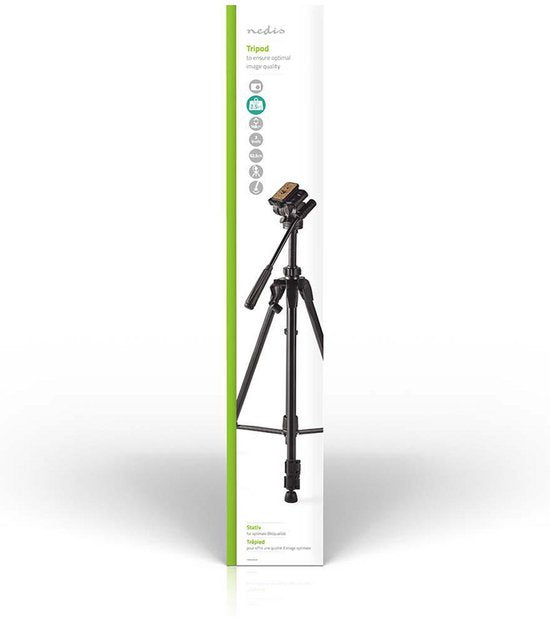 Statief - Maximaal draagvermogen: 2.5 kg - Minimale werkhoogte: 60.5 cm - Maximale werkhoogte: 147.5 cm - 3 Segmenten - Pan & Tilt - Inclusief reistas - Zelfnivellerende voeten - ABS / Aluminium - afbeelding 6