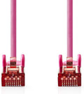 Nedis CAT6 Netwerkkabel - RJ45 Male - RJ45 Male - S/FTP - 10.0 m - Rond - LSZH - Roze - Envelop - afbeelding 1