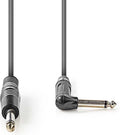 Nedis Mono-Audiokabel - 6,35 Male - 6,35 Male - Vernikkeld - m - Rond - PVC Donkergrijs — EAN 5412810296118