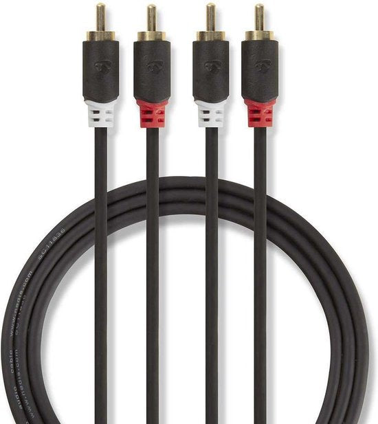Nedis Stereo-Audiokabel - 2x RCA Male - 2x RCA Male - m - Rond - Doos - afbeelding 42