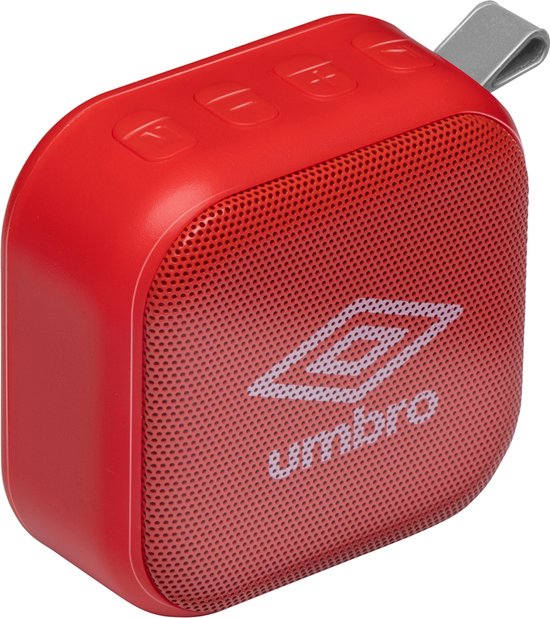 Umbro Mini Speaker - Draadloos - Met Lus - 400mAh - Zwart/ Rood - afbeelding 1
