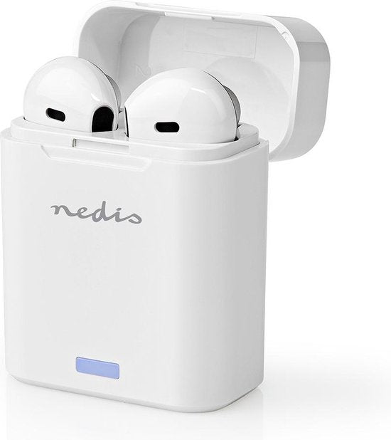 Volledig Draadloze Oordopjes - Bluetooth - Maximale batterijduur: 2.5 uur - Drukbediening - Charging case - Ingebouwde microfoon - Ondersteuning voor spraakbesturing - Wit - afbeelding 2