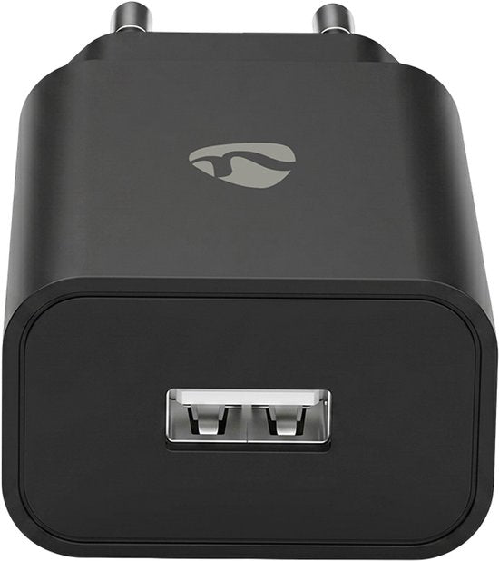Nedis Oplader - 12 W - 1x 2.4 A - Outputs: 1 - USB-A - Geen Kabel Inbegrepen - Single Voltage Output - Zwart - afbeelding 2