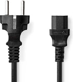 Nedis electriciteitssnoer Zwart m C13 - afbeelding 1
