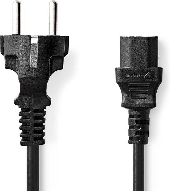 Nedis electriciteitssnoer Zwart m C13 - afbeelding 1