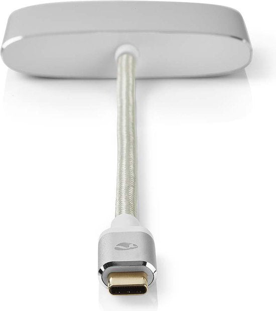 Nedis USB Multi-Port Adapter - USB 3.2 Gen 1 - USB-C Male - HDMI Output / USB-A Female / USB-C Female - 5 Gbps - 0.20 m - Rond - Verguld - Gevlochten / Nylon - Zilver - Cover Window Box - afbeelding 13