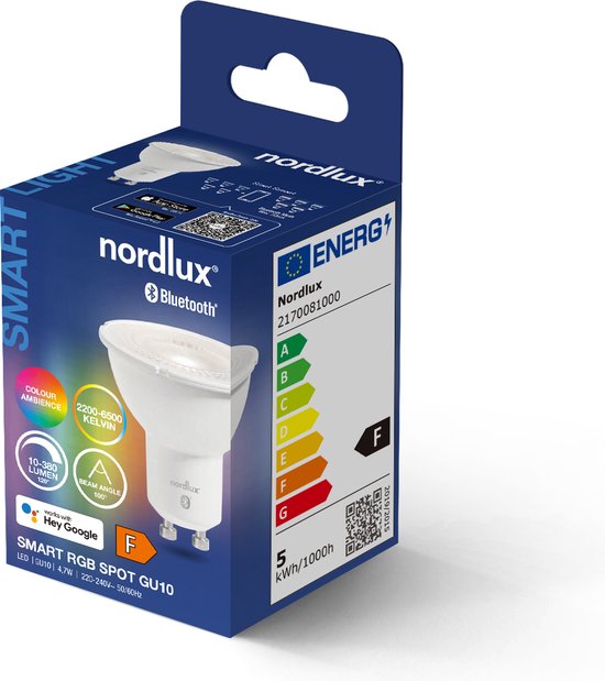 Nordlux - SMART Spot - GU10 - 4,7W - Clear & RGB - afbeelding 1