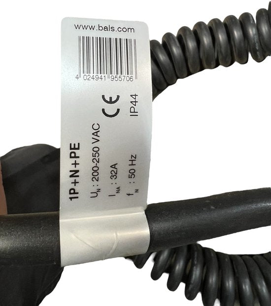 Bals/Emobile Elektrische Laadkabel Type 2 Met Open Eind 3 x 6.0 mm2 ( 1 fase max 32 A) uitrekbaar tot max 8,5 mtr - afbeelding 5