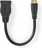 Nedis High Speed ​​HDMI-Kabel met Ethernet - HDMI Mini-Connector - HDMI Output - 4K@30Hz - 10.2 Gbps - 0.20 m - Rond - PVC - Zwart - Envelop - afbeelding 3