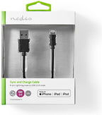 USB-Kabel | Apple Lightning 8-Pins | USB-A Male | Vernikkeld | m | Rond | PVC | | Window Box - afbeelding 3