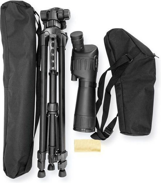 Nedis Spotting Scope - Vergrotingsbereik: 20-60 - Diameter objectieflens: 60 mm - Gezichtsveld: 38 m - Dioptrische correctie - Inclusief reistas - Zwart - afbeelding 12