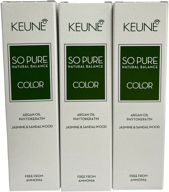 3 stuks Keune So Pure Haarverf 5. (lichtbruin) 60 ml - afbeelding 1