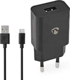 Nedis Oplader - 12 W - 1x 2.1 A - Outputs: 1 - USB-A - Micro-USB - 1.00 m - Single Voltage Output - Zwart - afbeelding 15