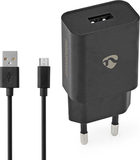 Nedis Oplader - 12 W - 1x 2.1 A - Outputs: 1 - USB-A - Micro-USB - 1.00 m - Single Voltage Output - Zwart - afbeelding 15
