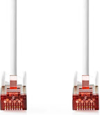 CAT6 Netwerkkabel - RJ45 Male - RJ45 Male - S/FTP - 1.50 m - Rond - LSZH - Wit - Envelop - afbeelding 1